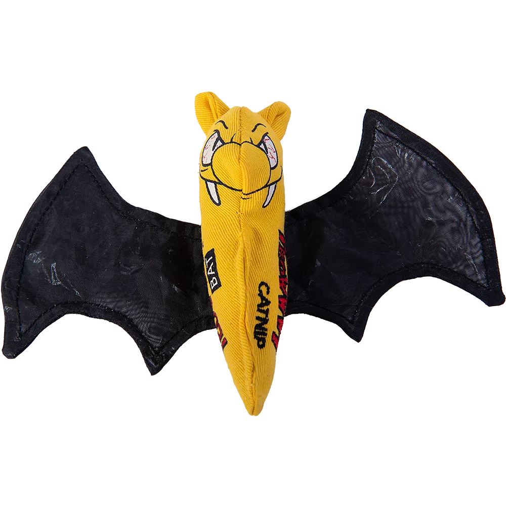 Jucărie liliac pentru pisici cu iarba mâței și aripi foșnitoare – Yeowww! Cat Bat - imagine 1