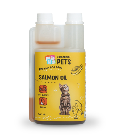Ulei de somon pentru pisici cu omega 3 și omega 6, 500 ml – Excellent Pets Cat Salmon Oil