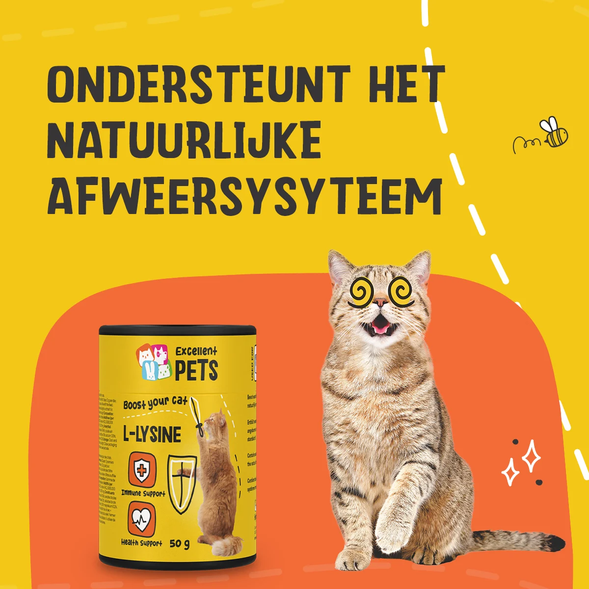 Pulbere de lizină pentru pisici cu vitamina B6, 50 g – Excellent Pets L-Lysine - imagine 4