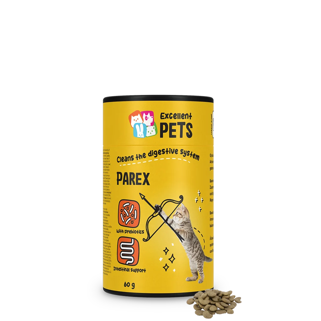 Supliment pentru pisici sub formă de crochete cu prebiotice, 60 g – Excellent Pets Cat Parex - imagine 1