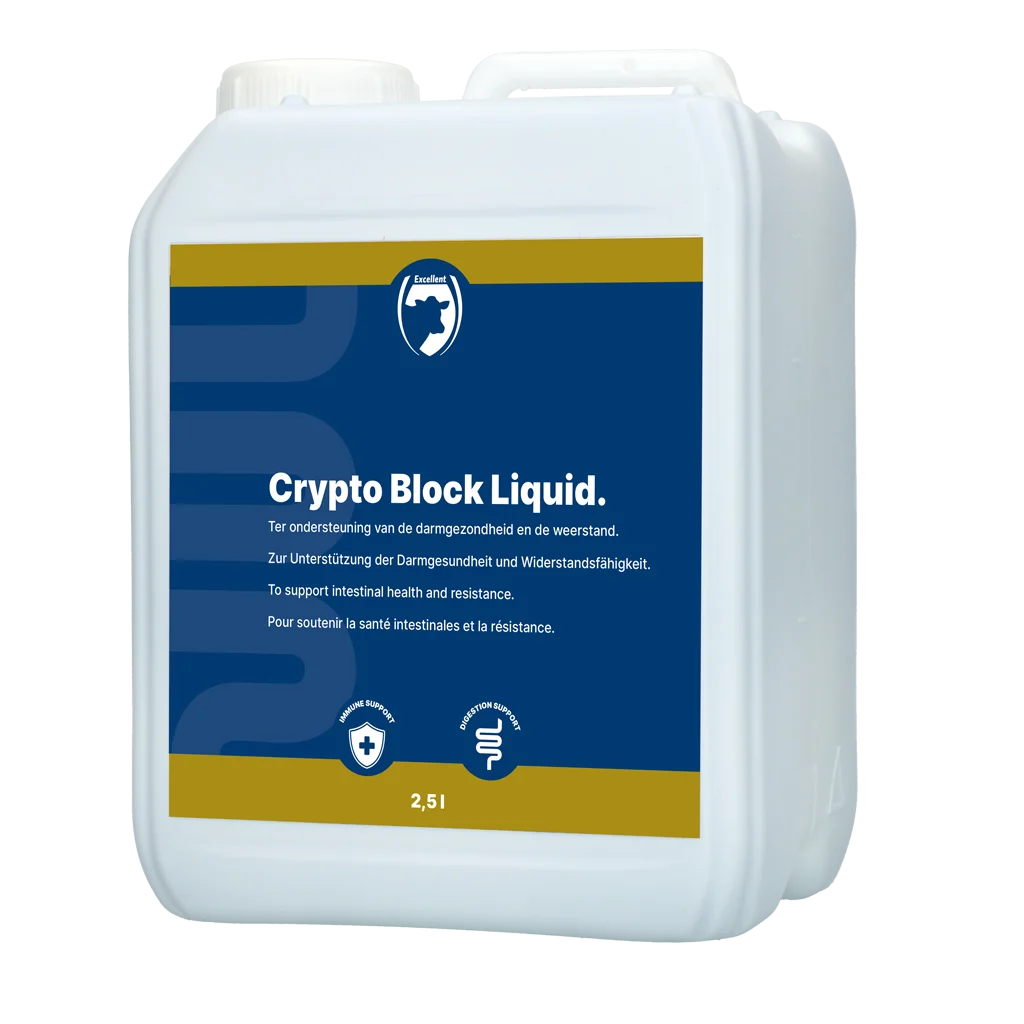 Supliment nutritiv lichid pentru viței și miei, 2,5 l – Excellent Crypto Block Liquid - imagine 1