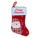 Șosetă de Crăciun pentru animale de companie cu buclă de agățare, 20 x 38 cm – Hofman Animal Care Christmas Stocking Wooly Santa
