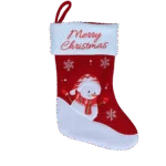 Ciorap de Crăciun pentru animale de companie, cu buclă de agățare, 20 x 38 cm – Hofman Animal Care Christmas Stocking Snowman