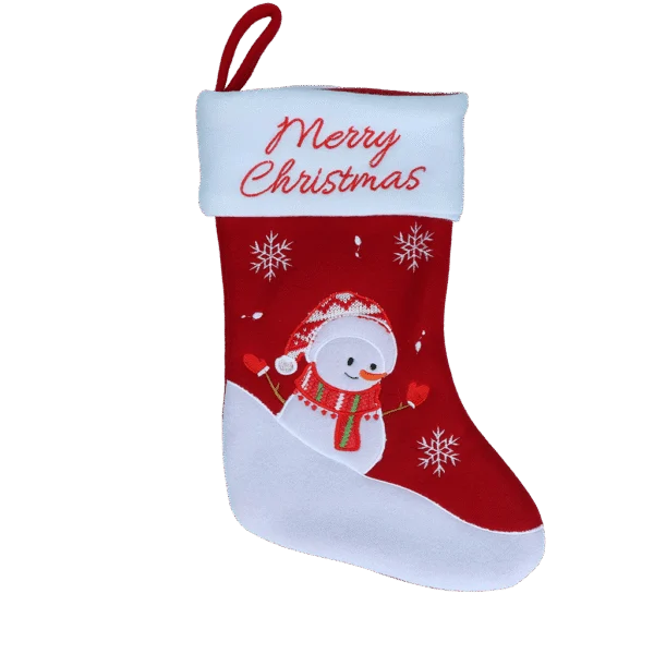 Ciorap de Crăciun pentru animale de companie, cu buclă de agățare, 20 x 38 cm – Hofman Animal Care Christmas Stocking Snowman