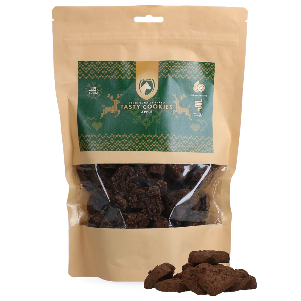 Biscuiți pentru cai cu măr, 500 g – Excellent Horse Christmas Tasty Cookies Appel - imagine 1