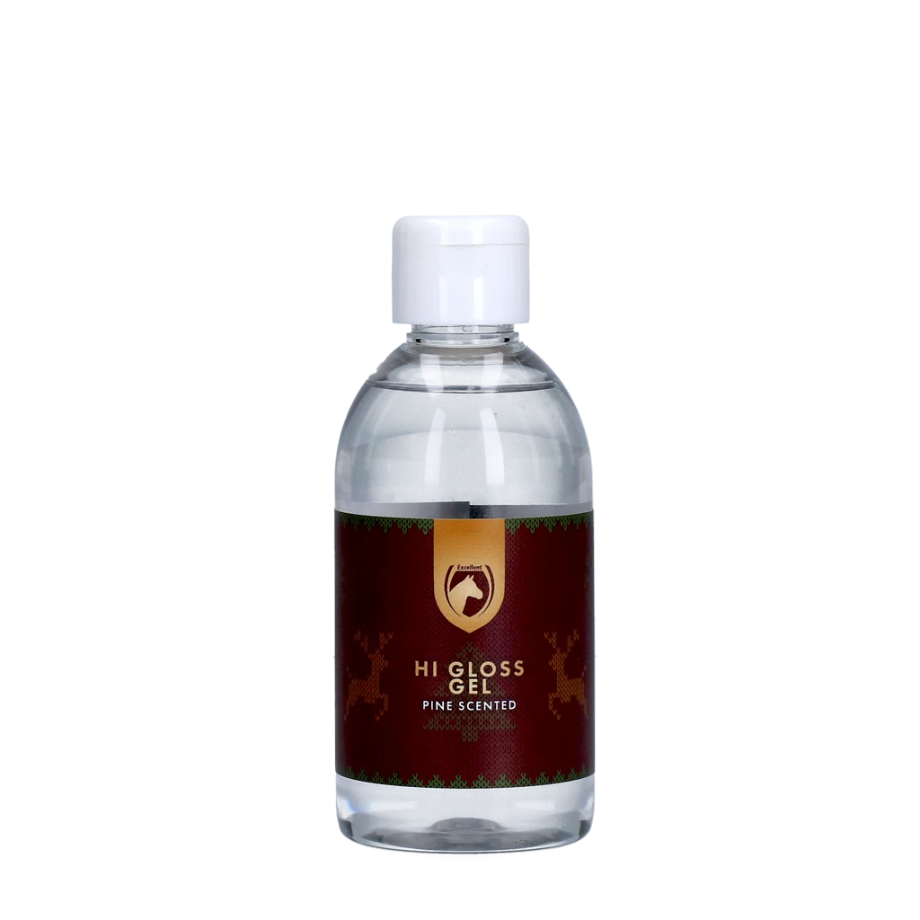 CHRI0427.png Gel lucios pentru coamă și coadă, cu parfum de pin, 250 ml – Excellent Horse Christmas Hi Gloss Gel - imagine 1