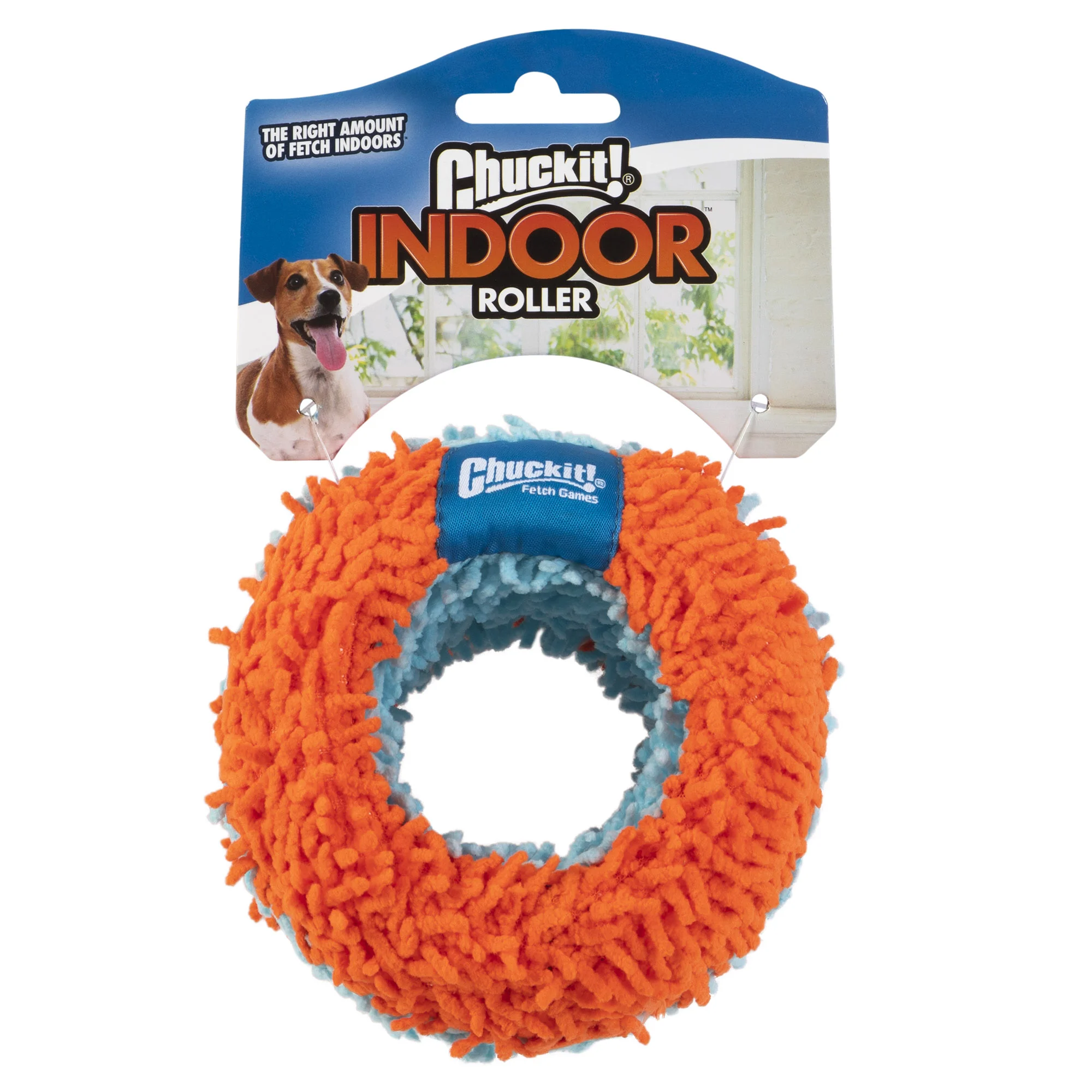 CHUC05212201.jpg Jucărie de aport pentru interior, cu exterior din chenille, Ø 12 cm – Chuckit! Indoor Roller - imagine 1