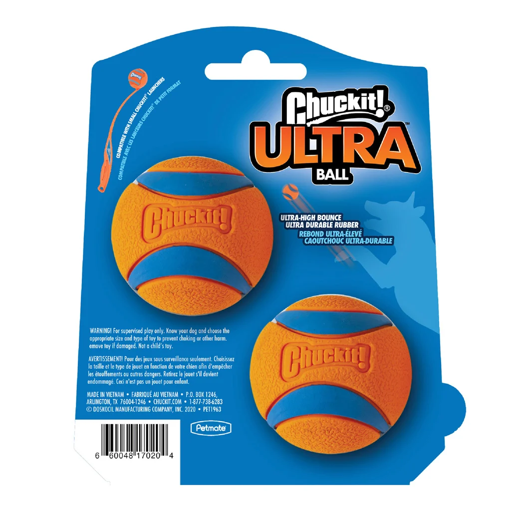 Minge din cauciuc pentru câini S, ø 5 cm, 2 bucăți – Chuckit! Ultra Ball - imagine 2