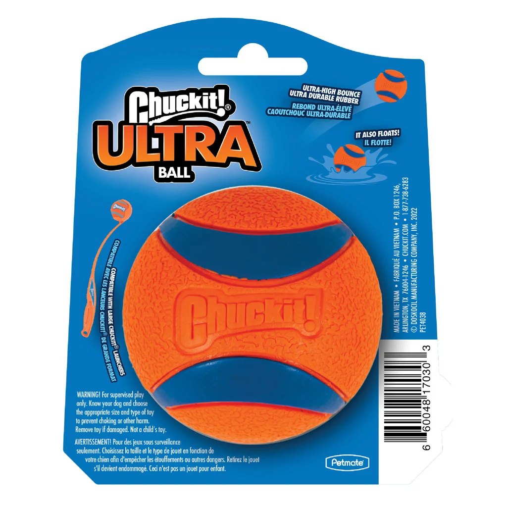 Minge din cauciuc pentru câini L, ø 7 cm, plutitoare – Chuckit! Ultra Ball - imagine 2