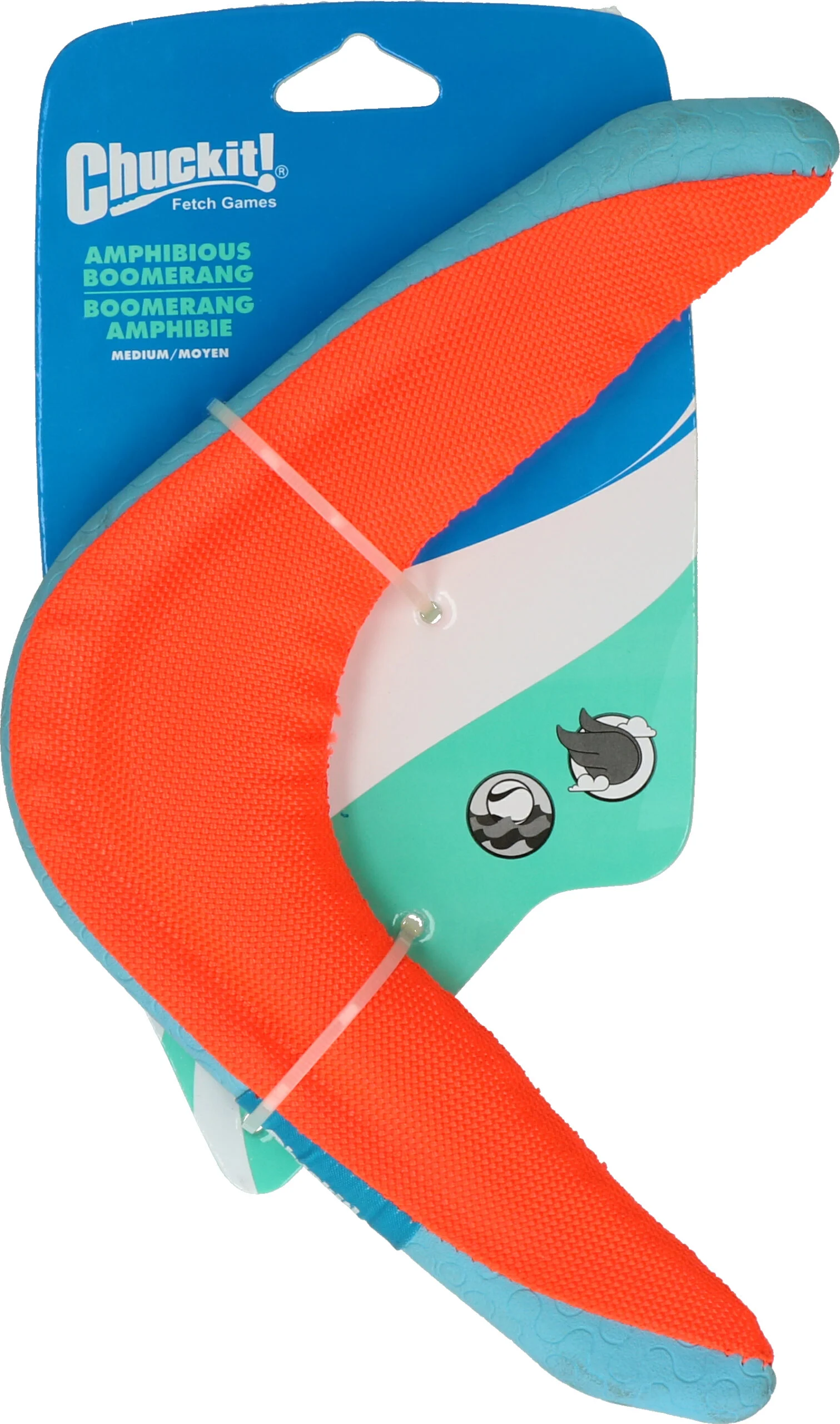 Boomerang pentru câini M, plutitor, culori asortate verde sau portocaliu – Chuckit! Amphibious Boomerang - imagine 3