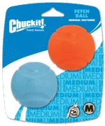 Minge pentru câini din cauciuc, Ø 6 cm, 2 bucăți – Chuckit! Fetch Ball M