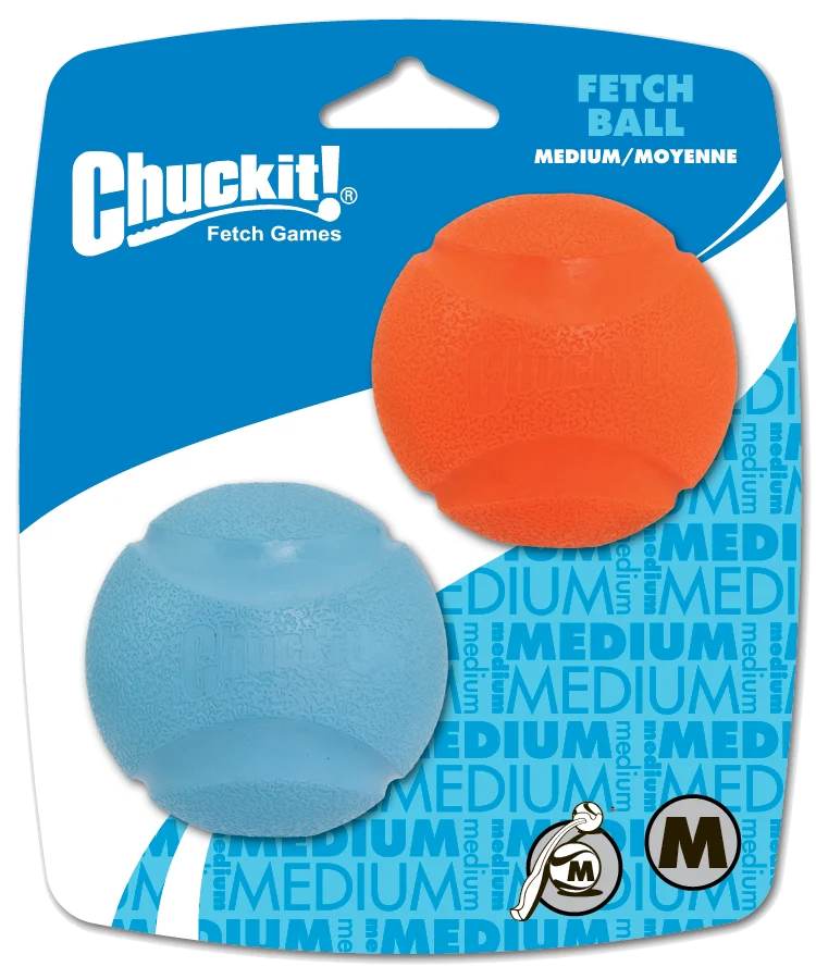Minge pentru câini din cauciuc, Ø 6 cm, 2 bucăți – Chuckit! Fetch Ball M - imagine 1
