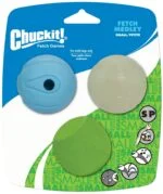 Mingi pentru câini cu lumină și sunet, 3 bucăți, Ø 5 cm – Chuckit! Fetch Medley S