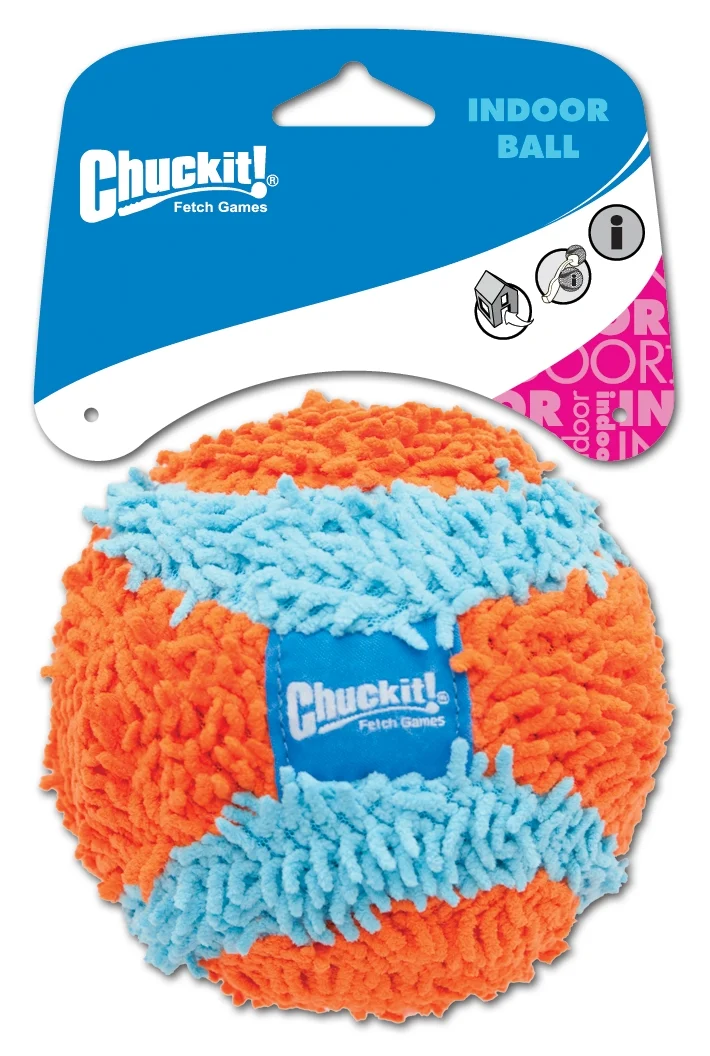 Minge pentru câini cu exterior din chenille, pentru interior, Ø 12 cm – Chuckit! Indoor Ball - imagine 1