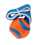 Jucărie de tras pentru câini cu minge de tenis și bandă, ø 5 cm – Chuckit! Ultra Tug S - imagine 2