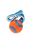 Jucărie de tras pentru câini cu minge de tenis și panglică, ø 6 cm – Chuckit! Ultra Tug M - imagine 2