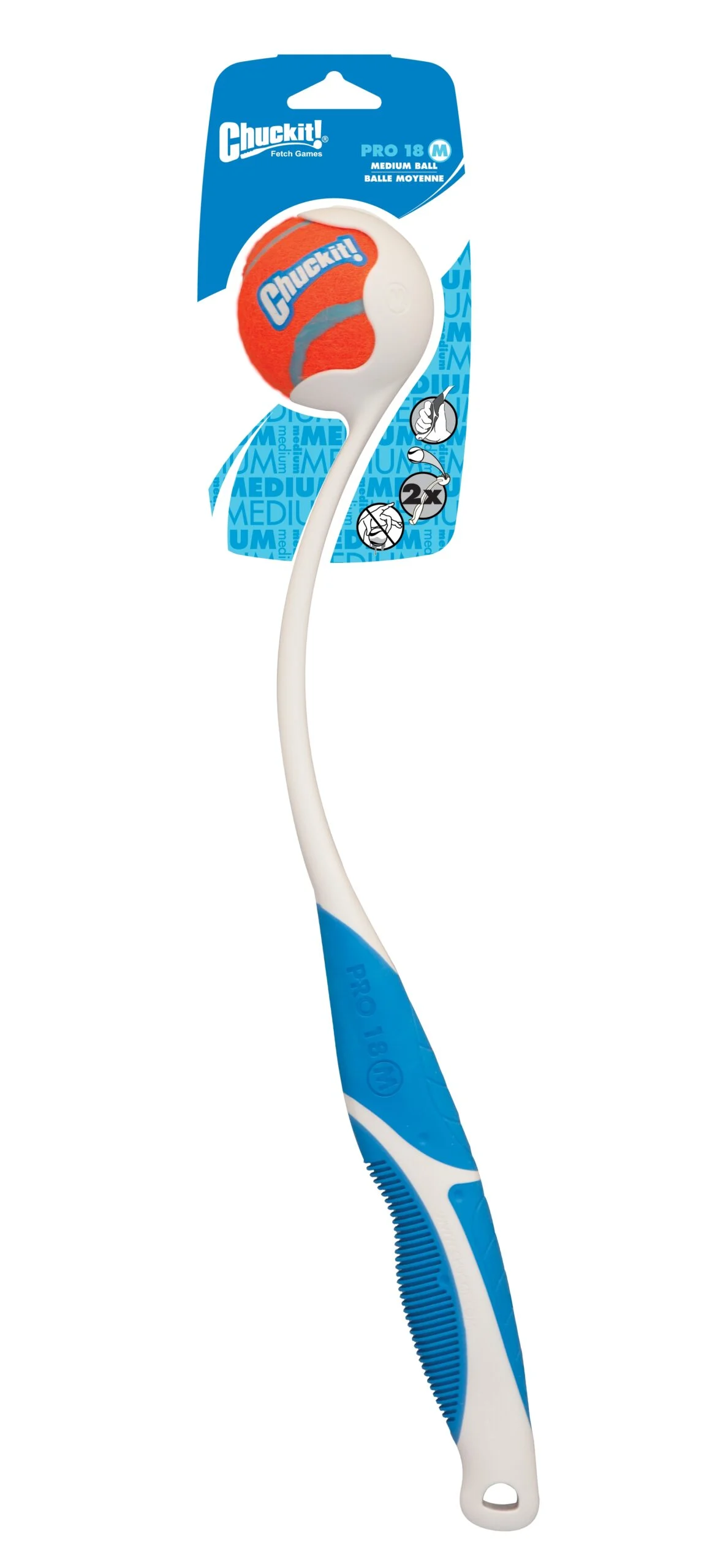 Aruncător de mingi pentru câini cu minge de tenis, 45 cm – Chuckit! Pro Launcher M - imagine 3