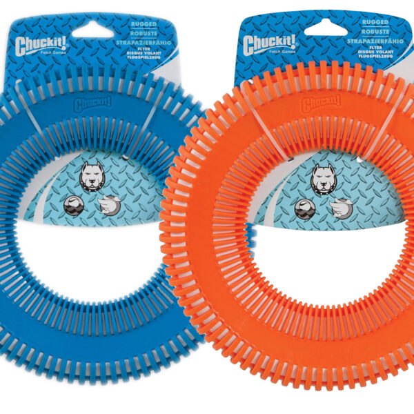 Frisbee pentru câini cu exterior din cauciuc, plutitor – Chuckit! Rugged Flyer L