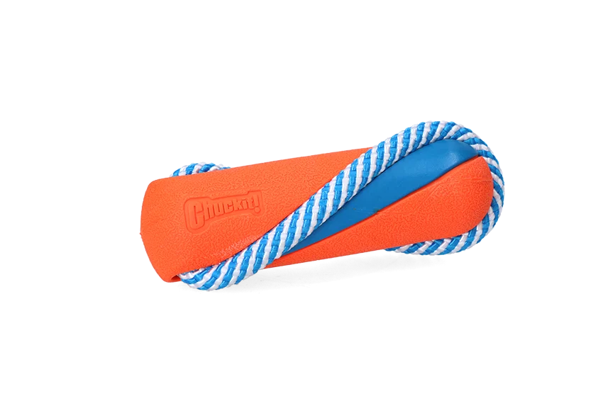 Jucărie pentru tras pentru câini, cu frânghie, plutitoare, 17 cm, ø 6 cm – Chuckit! Ultra Bumper Tug - imagine 2