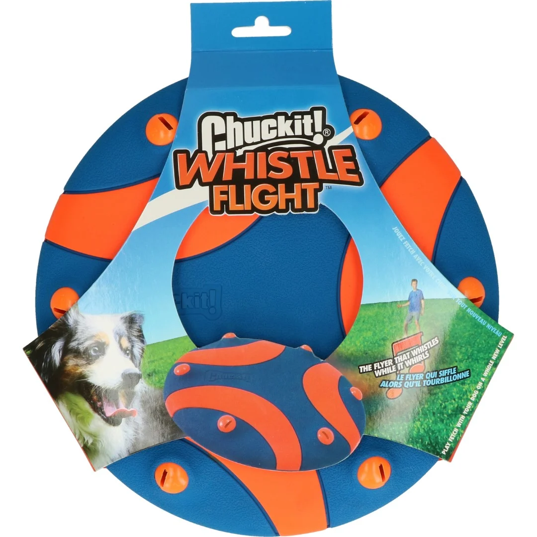 Frisbee pentru câini din cauciuc, cu fluier, 28 cm – Chuckit! Whistle Flight - imagine 1