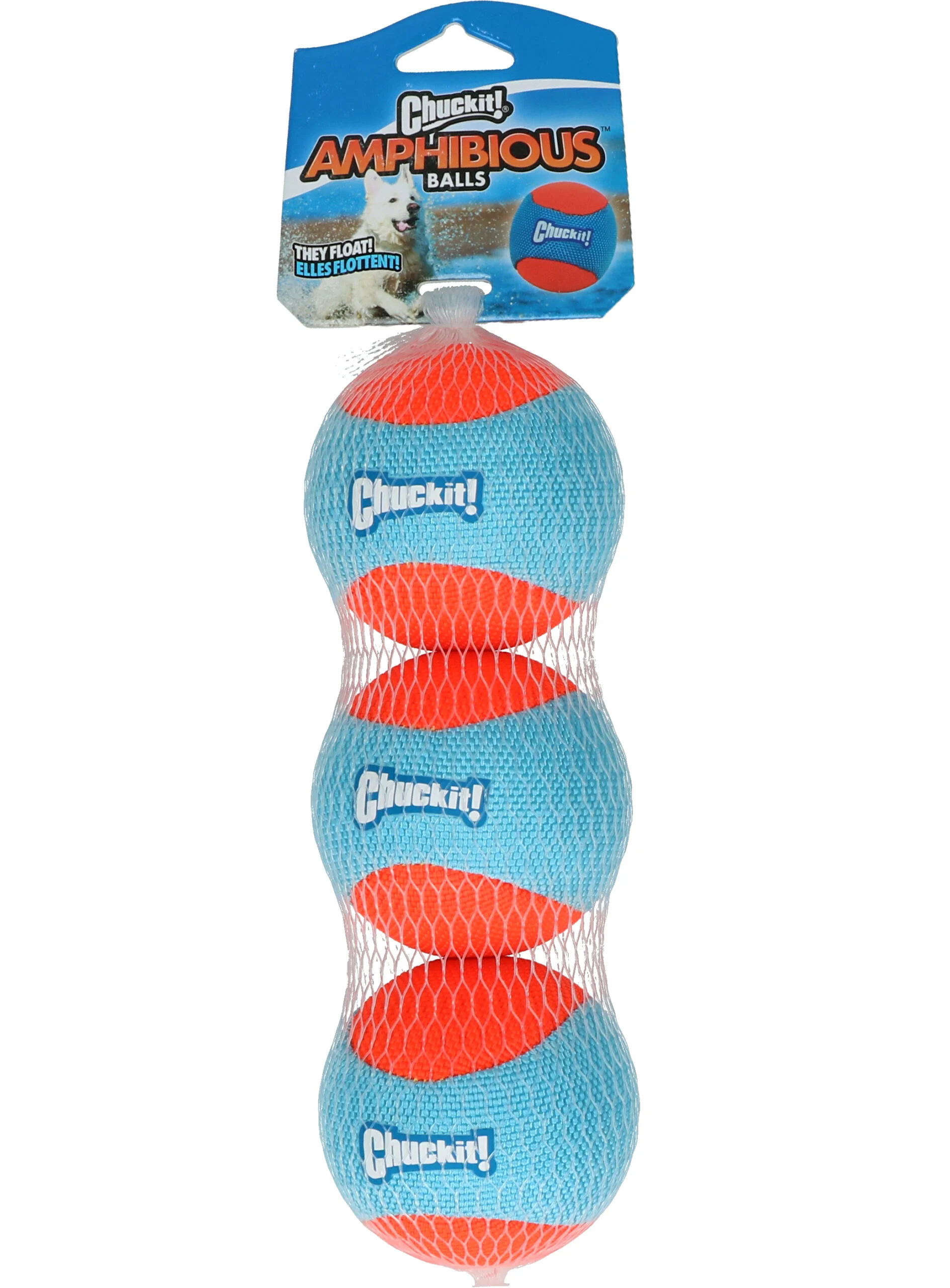 Mingi plutitoare pentru câini, 6 cm, 3 bucăți – Chuckit! Amphibious Fetch Balls - imagine 1