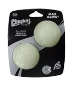 Minge din cauciuc pentru câini, luminoasă, Ø 6 cm, 2 bucăți – Chuckit! Max Glow M