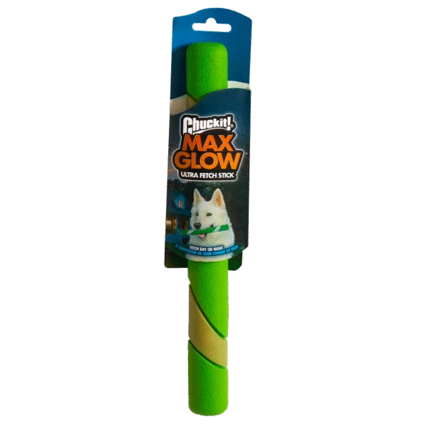 Băț de aport, luminos, 28 cm – Chuckit! Max Glow Ultra Fetch Stick