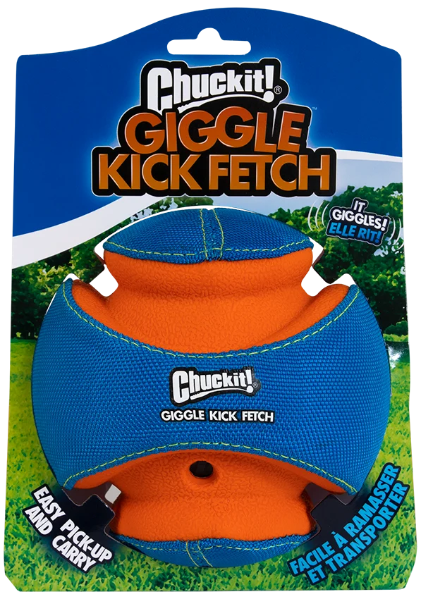 Minge pentru câini cu sunet și zone de mușcare din cauciuc, Ø 14 cm – Chuckit! Giggle Kick Fetch - imagine 1