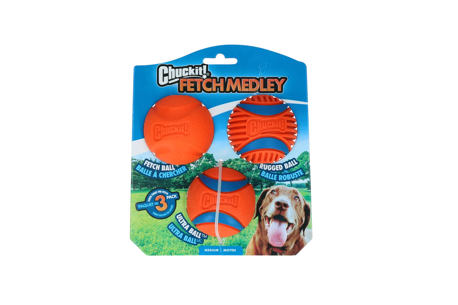 Mingi pentru aport pentru câini, 3 bucăți, Ø 6 cm – Chuckit! Fetch Medley Gen 3 - imagine 1
