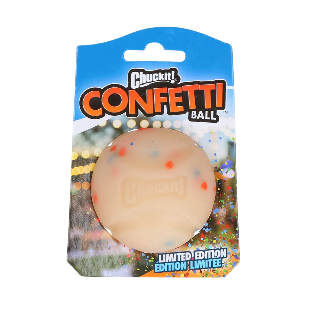 Minge din cauciuc pentru câini, cu săritură puternică, M 6 cm – Chuckit! Confetti Ball - imagine 1