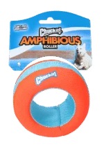Jucărie de aport tip rolă, plutitoare, portocalie, 11 cm – Chuckit! Amphibious Roller