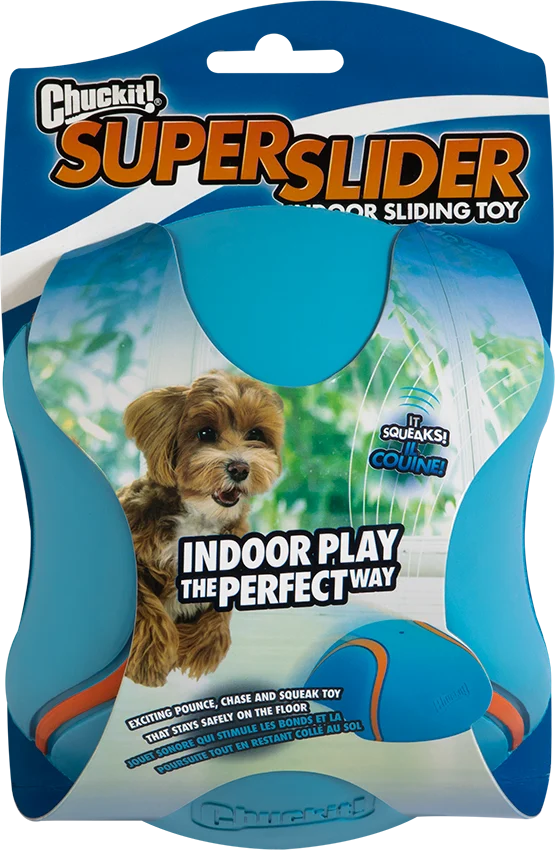 Jucărie de alunecat pentru câini cu chițăitoare, 18 x 14 cm – Chuckit! Indoor Super Slider - imagine 1