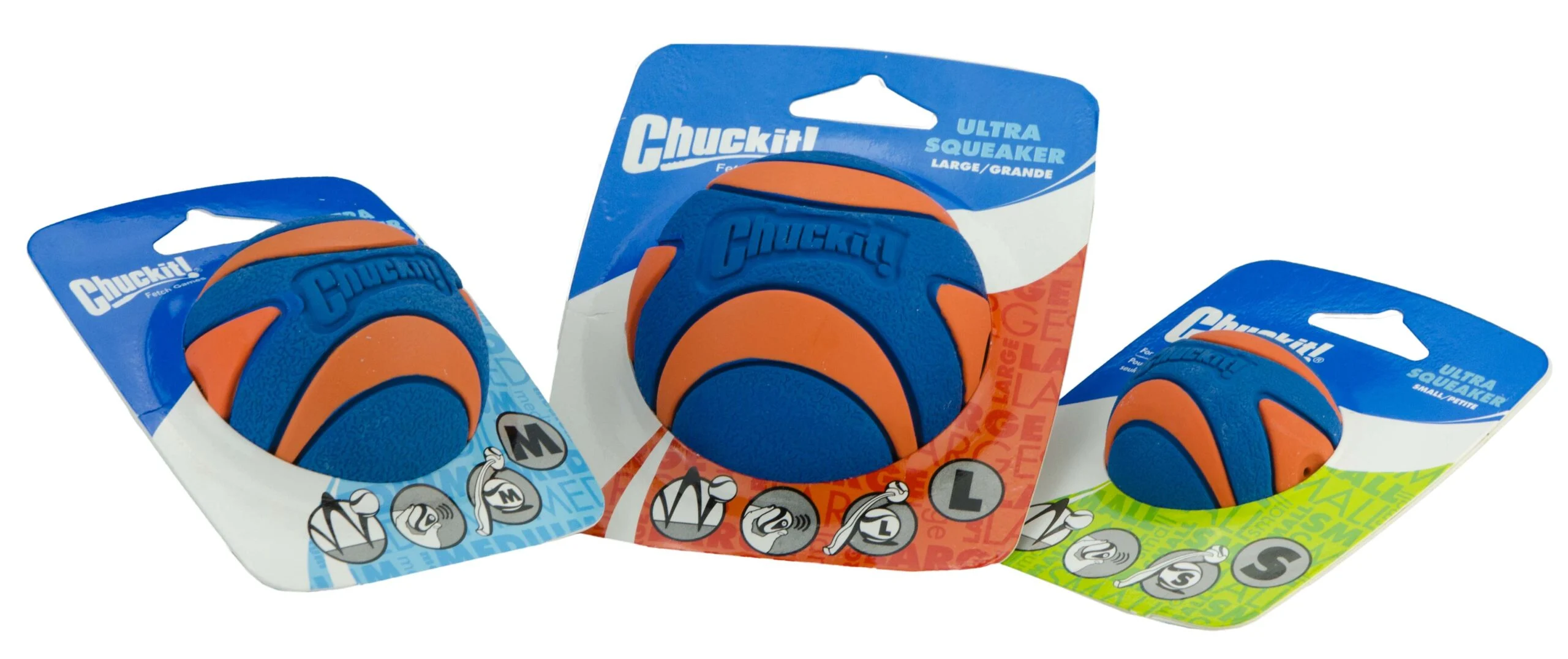 Minge de cauciuc pentru câini cu chițăitoare S, ø 5 cm, 2 bucăți – Chuckit! Ultra Squeaker Ball - imagine 2