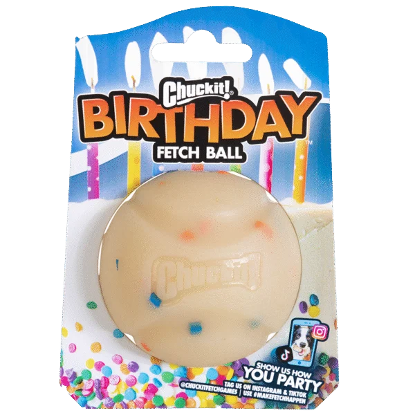Minge pentru câini cu aromă de vanilie, M 6 cm – Chuckit! Birthday Fetch Ball