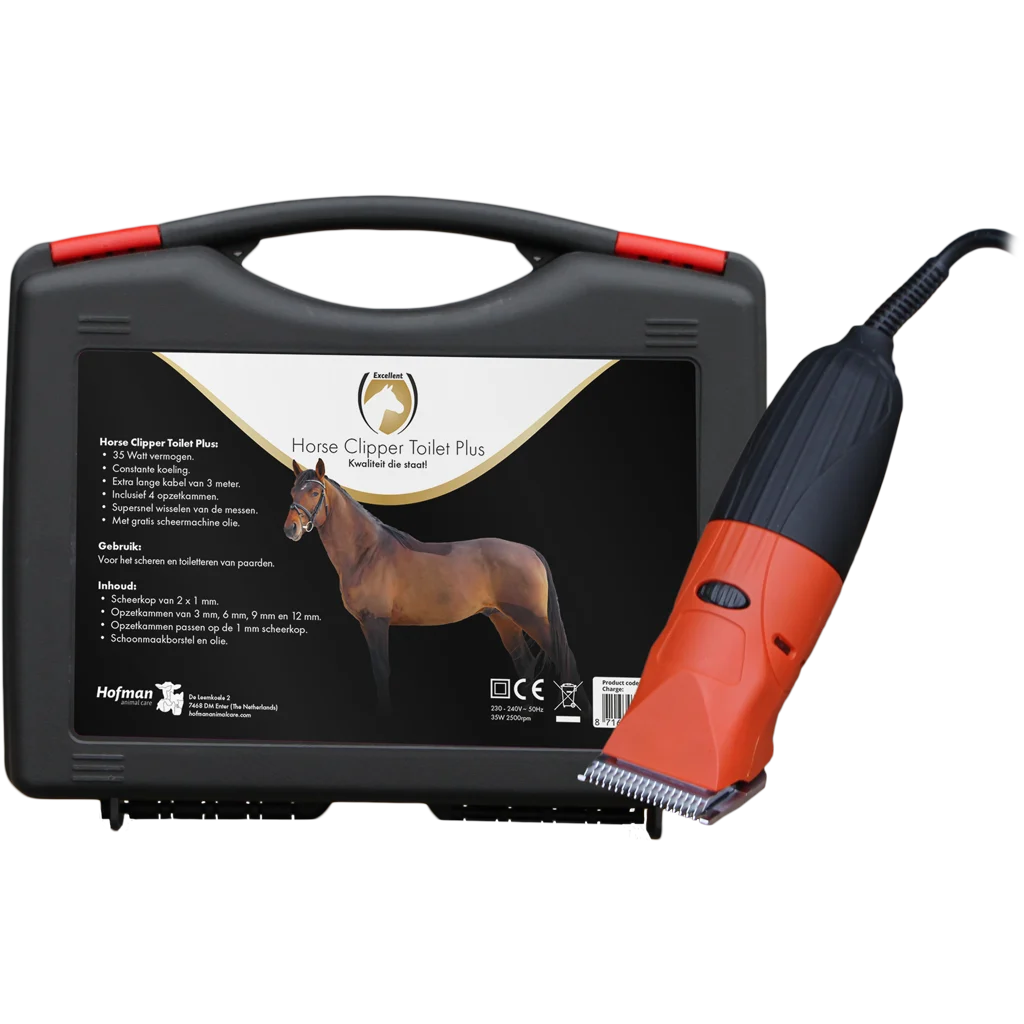 Mașină de tuns pentru cai, cu 4 piepteni distanțieri, 35 W – Excellent Horse Clipper Toilet Plus - imagine 1