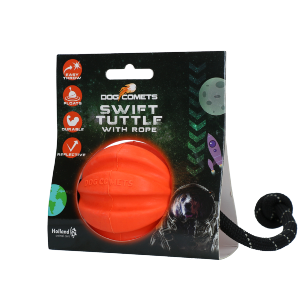 Minge pentru câini cu frânghie, portocalie – Dog Comets Swift Tuttle