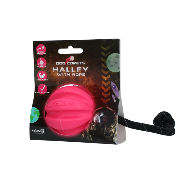 Jucărie pentru câini cu frânghie, roz – Dog Comets Halley
