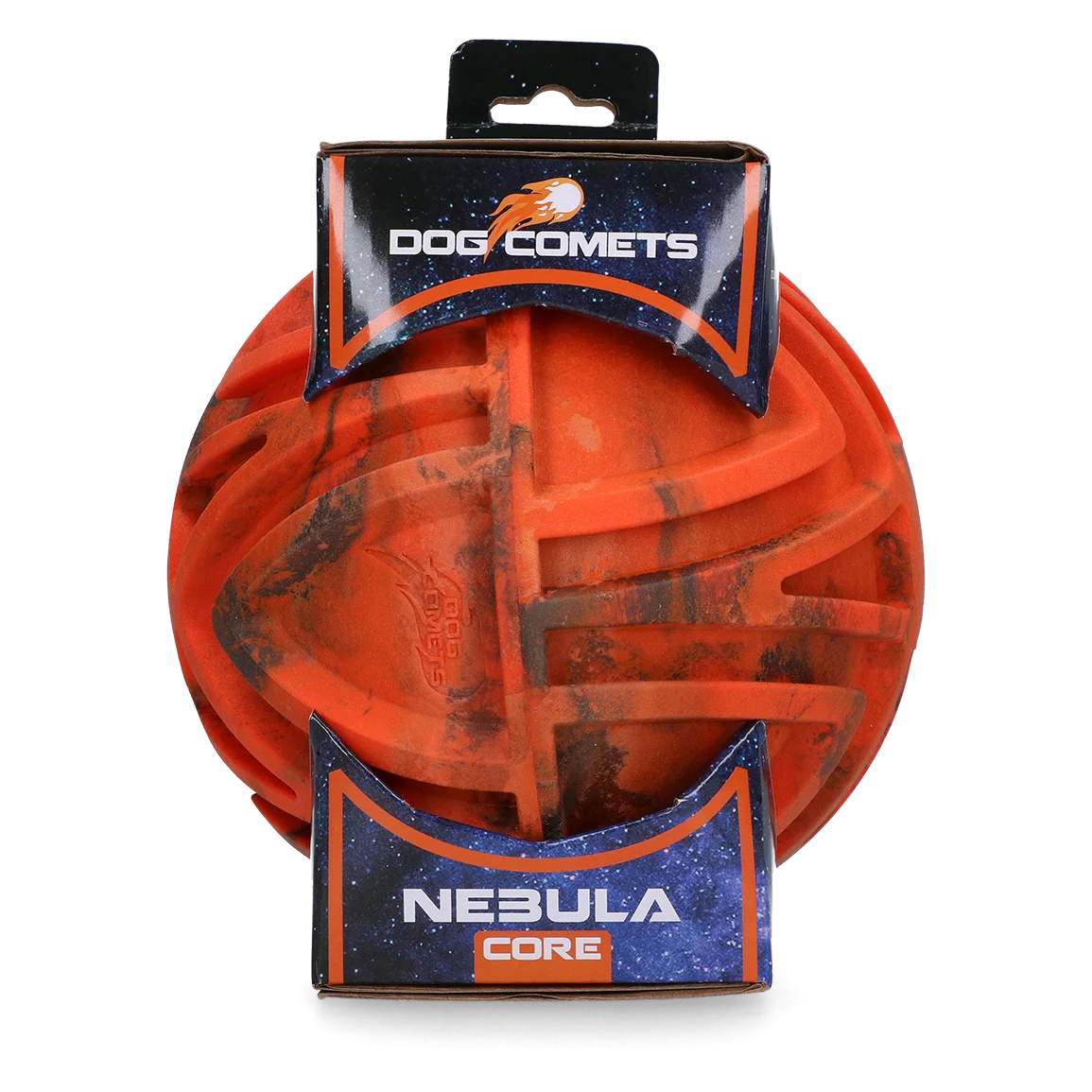 Minge de aport cu relief și săritură imprevizibilă, portocalie, Ø 18 cm – Dog Comets Nebula Core - imagine 1