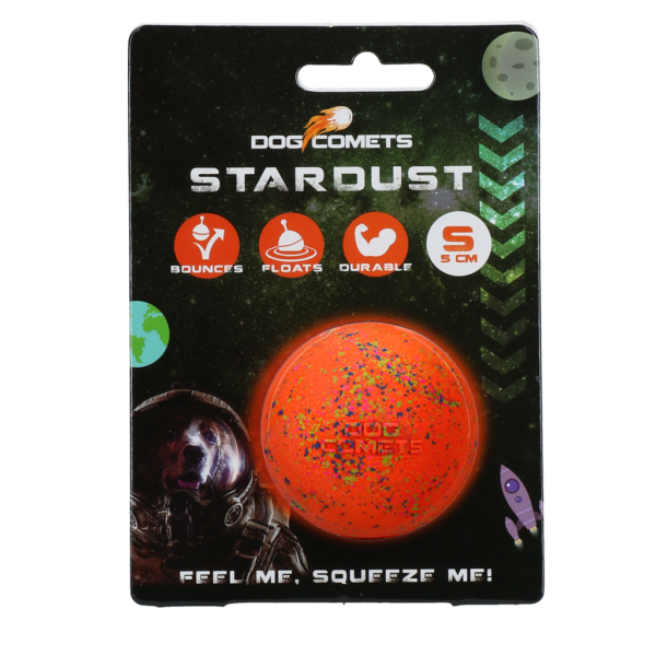 Minge din cauciuc pentru câini, portocalie, S, 5 cm – Dog Comets Stardust
