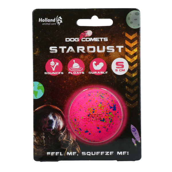 Minge din cauciuc pentru câini, roz, S, 5 cm – Dog Comets Stardust