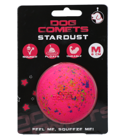 Minge din cauciuc pentru câini, roz, M, 6 cm – Dog Comets Stardust