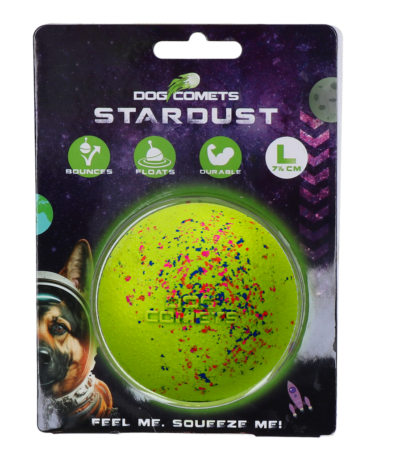 Minge pentru câini din cauciuc, L, 7,5 cm, verde – Dog Comets Stardust