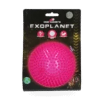 Minge pentru câini cu țepi și chițăitoare, L 10,5 cm, Roz – Dog Comets Exoplanet
