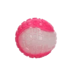 Minge pentru câini cu parte luminoasă și chițăitoare M, 7,5 cm, roz – Dog Comets Glow In The Dark Moon Bal - imagine 2