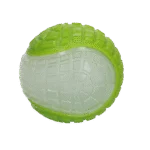 Minge luminoasă pentru câini cu piuitor, L 10 cm, verde – Dog Comets Glow In The Dark Moon Bal - imagine 2
