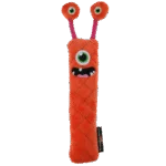 Jucărie de aport pentru câini din pluș cu piuitor, portocalie M, 22,5 cm – Dog Comets Invaders - imagine 2