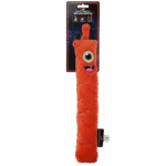 Băț de aport din pluș pentru câini, cu chițcăitoare, portocaliu L, 32 cm – Dog Comets Invaders