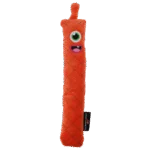 Băț de aport din pluș pentru câini, cu chițcăitoare, portocaliu L, 32 cm – Dog Comets Invaders - imagine 2
