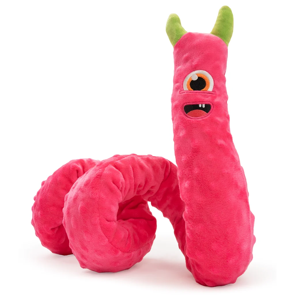 Jucărie mare pentru câini, din pluș, cu 3 chițăitoare, roz, 150 cm – Dog Comets Invaders XXL - imagine 2