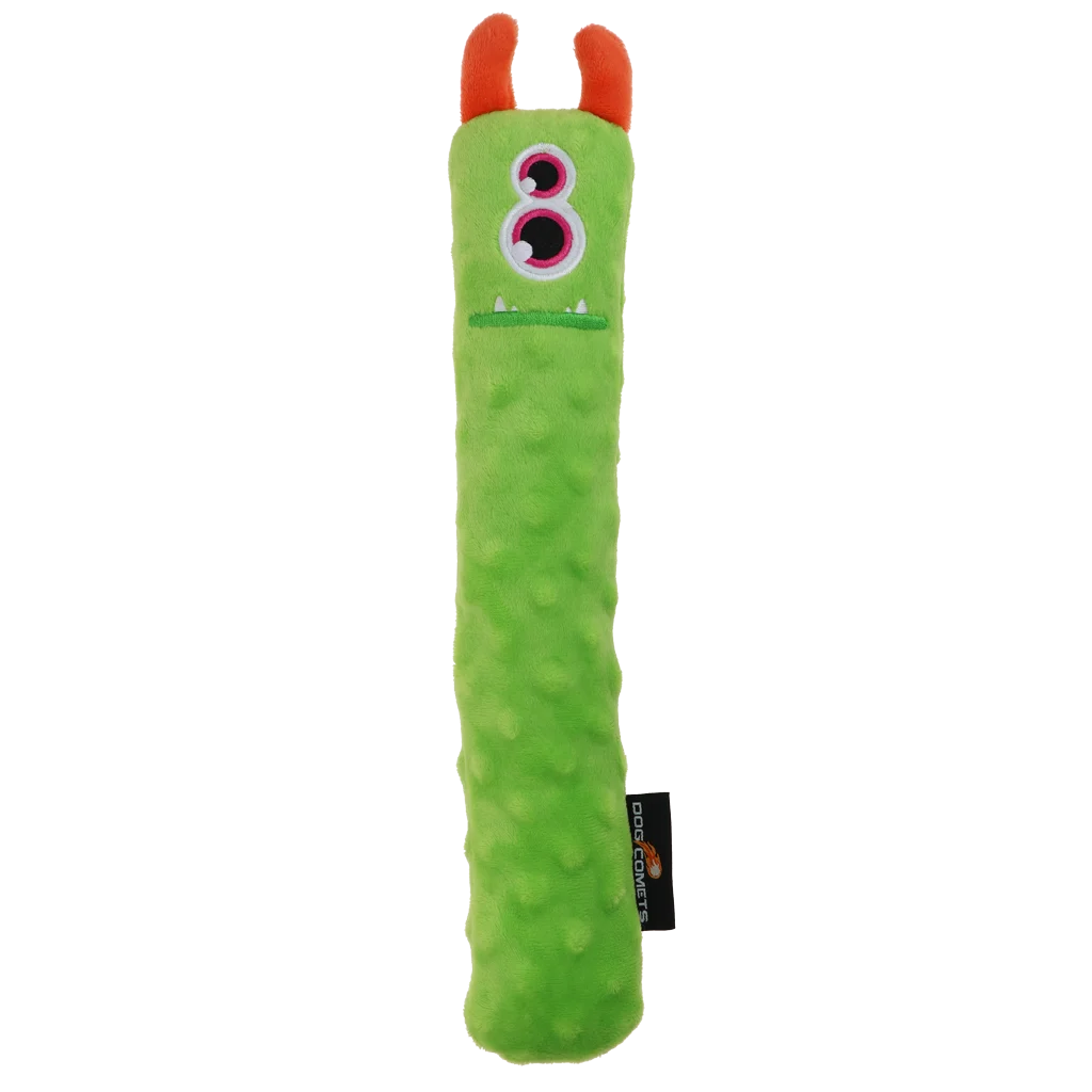 Jucărie de aport pentru câini, din pluș, cu chițăitoare, verde L, 32 cm – Dog Comets Invaders - imagine 2